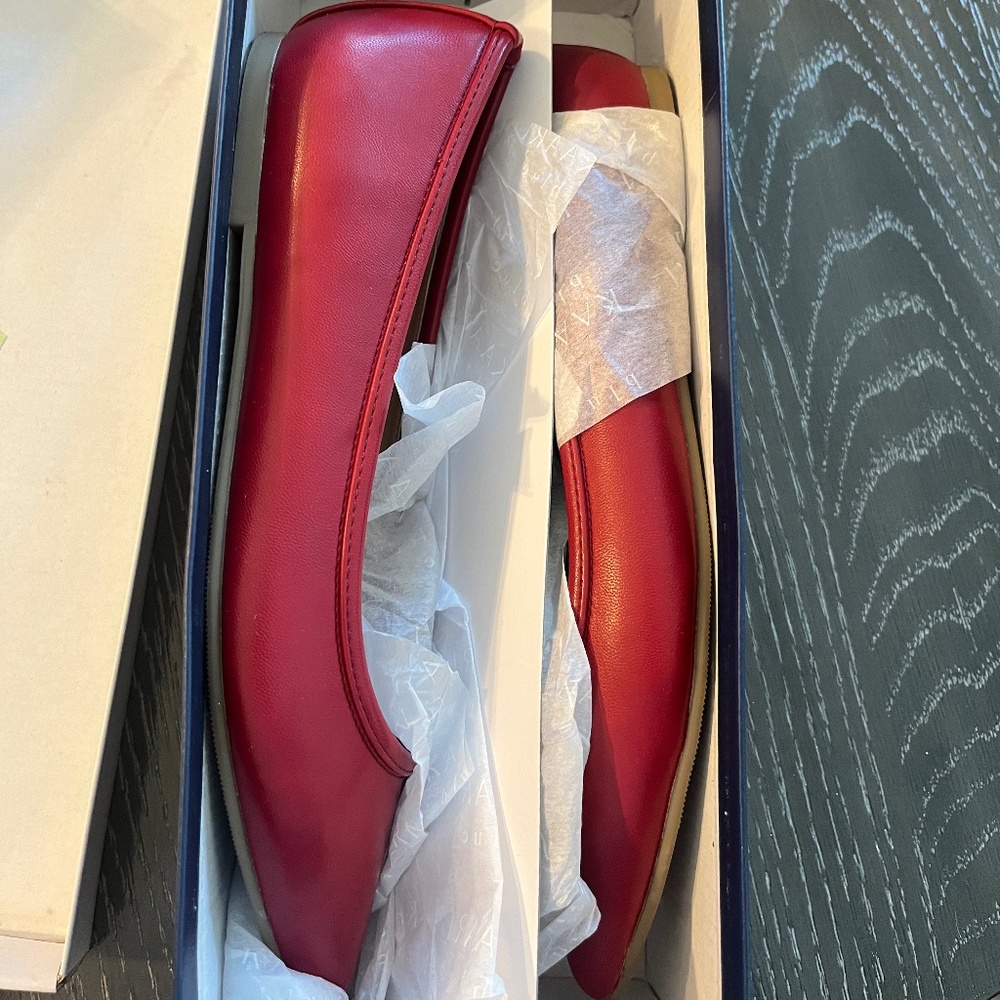 Red Kaari blue flat shoes